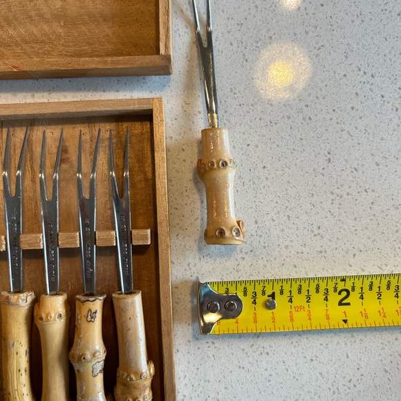 Vintage Bamboo Pickle Forks - Picture 9 of 9